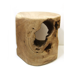 Stolik podręczny kawowy z kawałka korzenia drewno TEAK 40x40cm